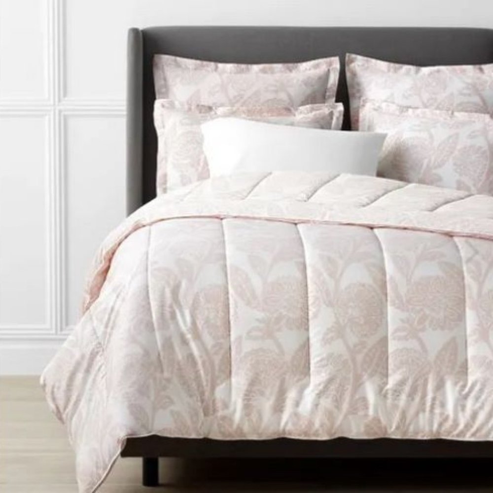 The Company Store Legends Hotel Stencil Damask Cotton Sateen Duvet Cover